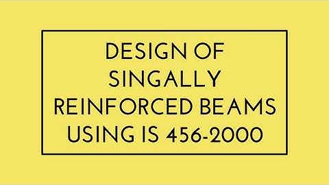 Design of Simply Supported Singly Reinforced Beams in excel using IS 456-2000