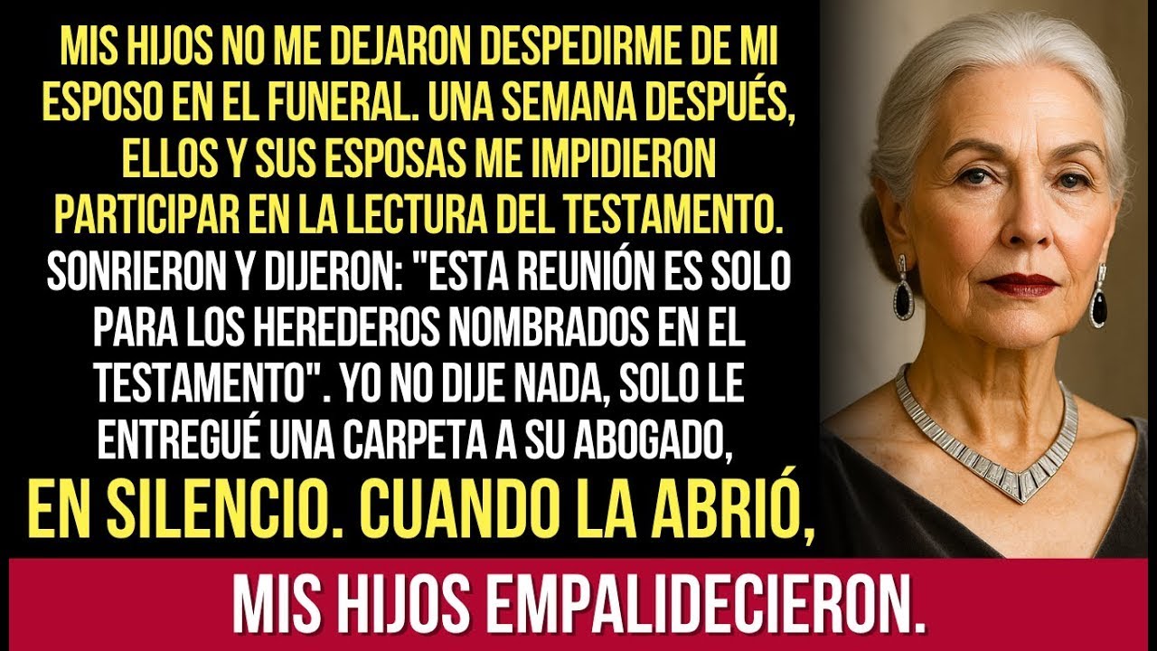 Mis Hijos Me Dejaron Fuera De La Lectura Del Testamento De Mi Esposo — Entonces Les Mostré El...