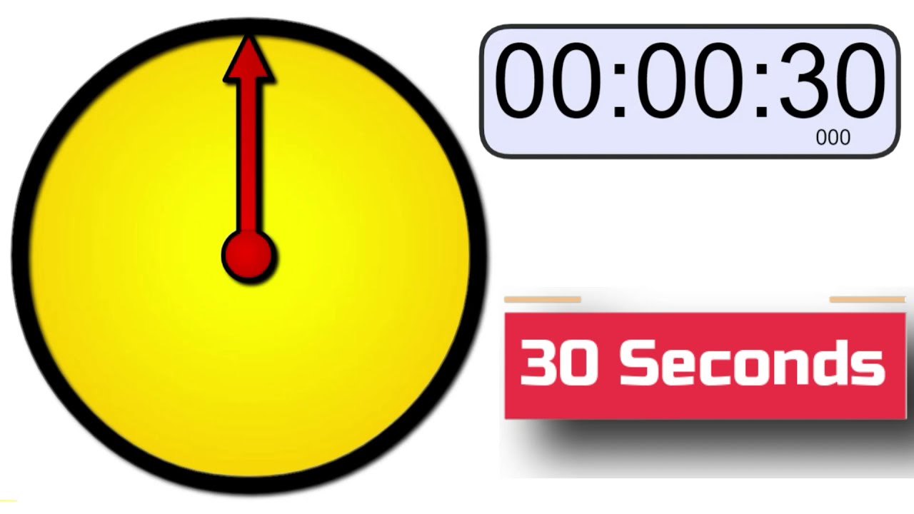 30 second timer, 30 second countdown, 30 second, 30 seconds - YouTube
