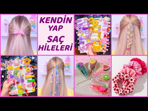 12 Kendin Yap Sevimli Saç Tokası Fikirleri - Saç Modelleri Tüyoları, Saç Tokası ve daha fazlası…