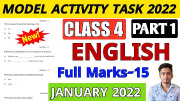 Class 4 English Model Activity Task January 2022 |Model Activity Task Class 4 English January Part 1