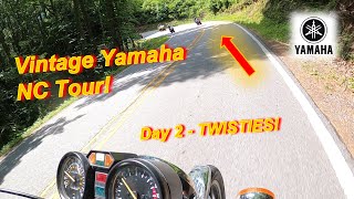 Can a Vintage Yamaha KEEP UP on TWISTY Mountain Roads? (NC Tour  Day 2)