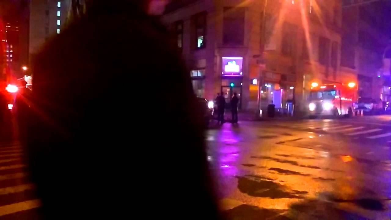FDNY Rescue Operations Battalion Leaving The Scene Of A 4 Alarm Fire In Manhattan, New York