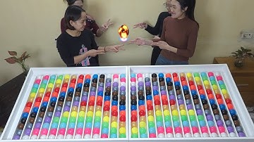 🎧 Relaxing Color Ball Sorting with Gentle ASMR | Calm but Competitive