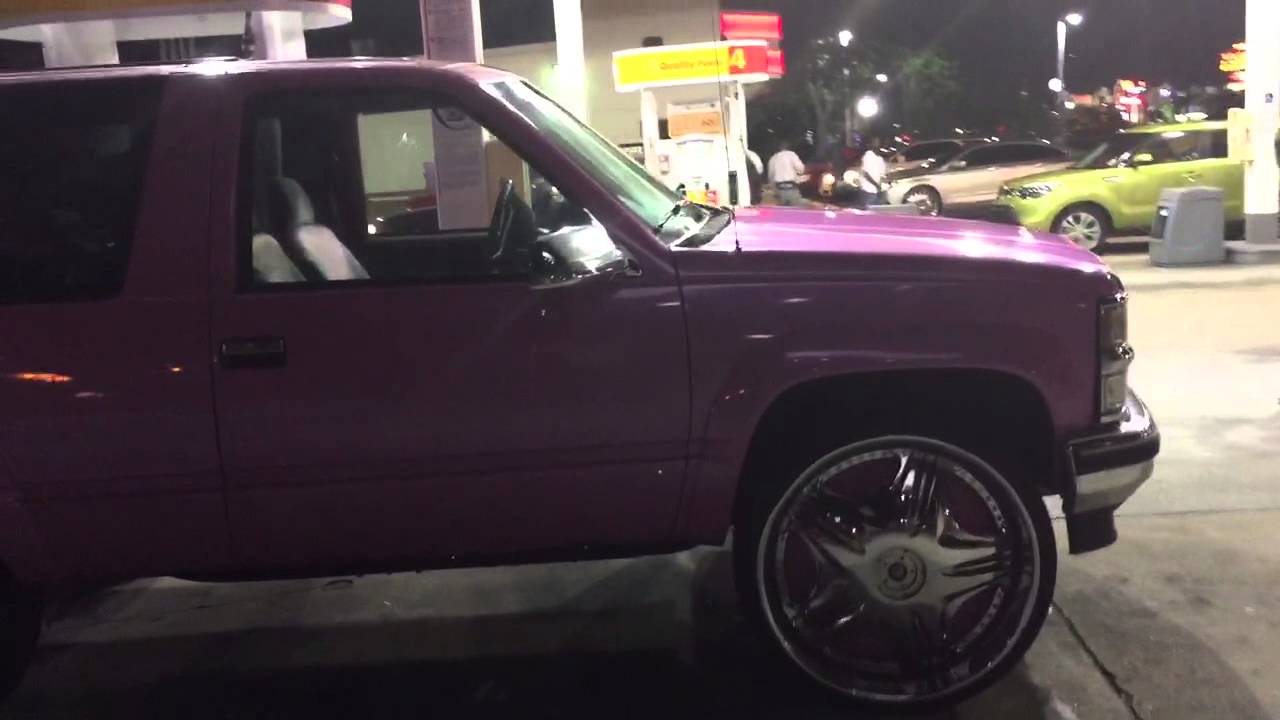 Outrageous Pink 2Dr Tahoe on 28s Floaters - YouTube