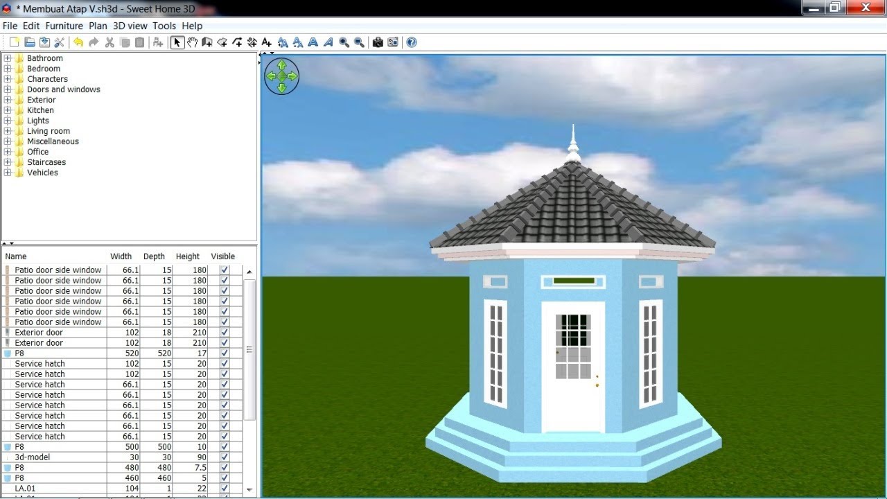 Sweet Home 3D Roof Tutorial Cara Membuat Atap V YouTube