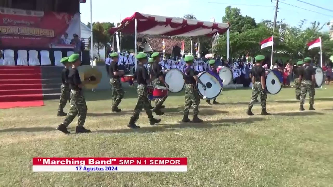 MARCHING BAND SMPN 1 SEMPOR#HUT RI Ke 79 Agustus 2024