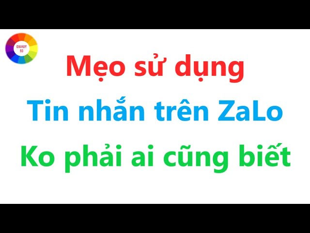 Cách tăng cỡ chữ trong Zalo