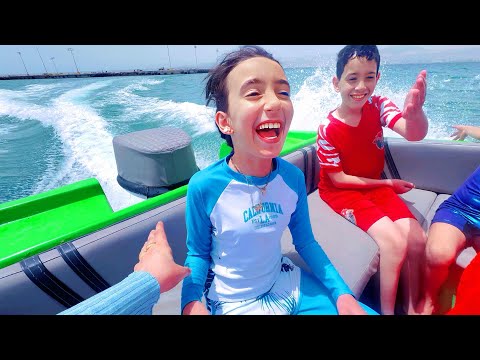 ركبنا القارب السريع جوجو كانت رح توقع بالبحر جوجو روزا كنان ليث