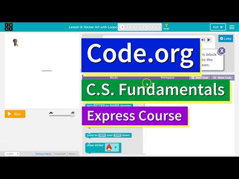Sticker Art With Loops Express Lesson 7.1 Code.org Tutorial With Answers