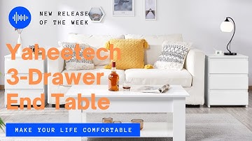 Yaheetech Wooden End Table w/ 3 Drawers #endtable