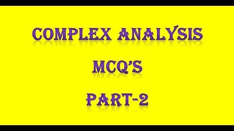 PG TRB/ POLYTECHNIC COMPLEX ANALYSIS MCQ