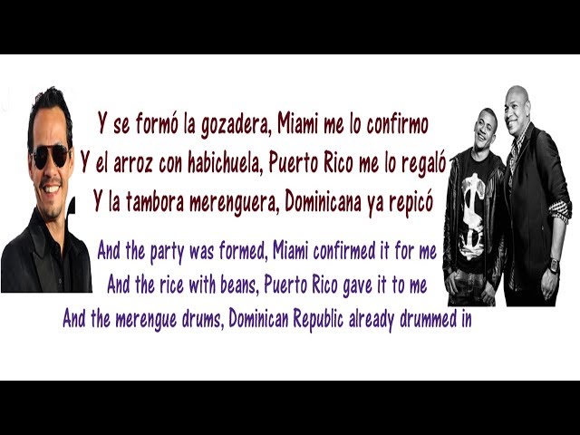 Gente de Zona - La Gozadera Lyrics English and Spanish ft  Marc Anthony - Translation u0026 Meaning class=