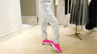 Женские брюки от Balenciaga, хлопок (футер), review: ID 162766 - Видео от Лакшери