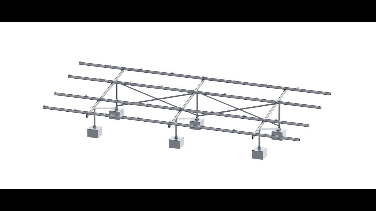 Alumsolar aluminum ground solar mounting rack 10 degrees for thin film ...