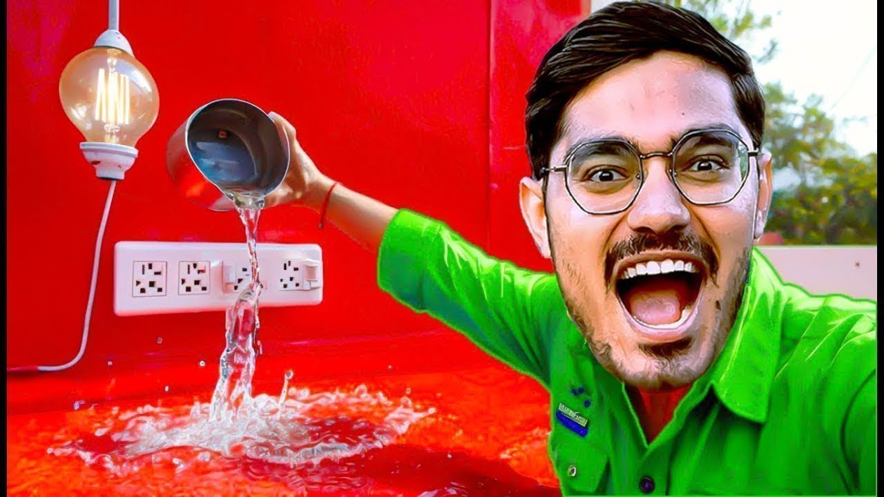 Water on Electricity Socket  बजल प पन डलन प कय हग 100 Real Test 1080pFH