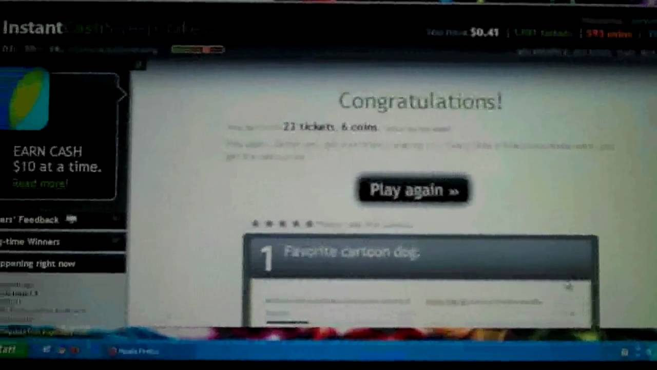 Instant Cash Sweepstakes! Easy way to make money! *NEW* 2010 