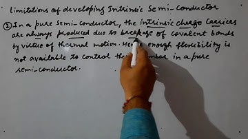 Intrinsic Semiconductors and Limitations of developing Intrinsic Semiconductors