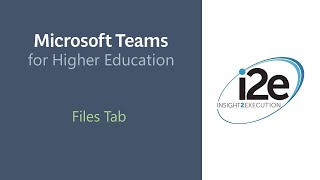 Using the Files Tab inside Microsoft Teams