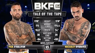Mac`attack` bygraves vs Paul O`Sullivan BKFC
