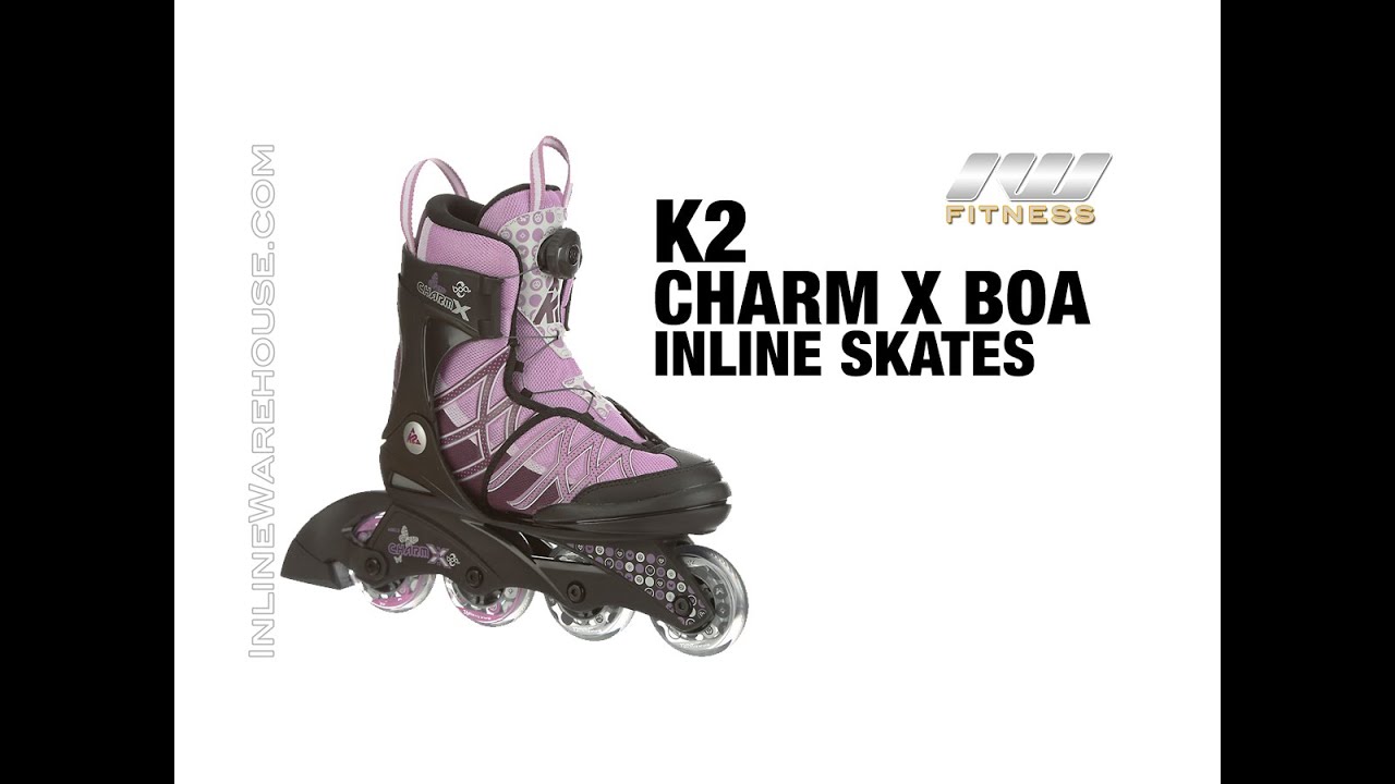 2015 K2 Charm X BOA Adjustable Kids Inline Skates Review - YouTube