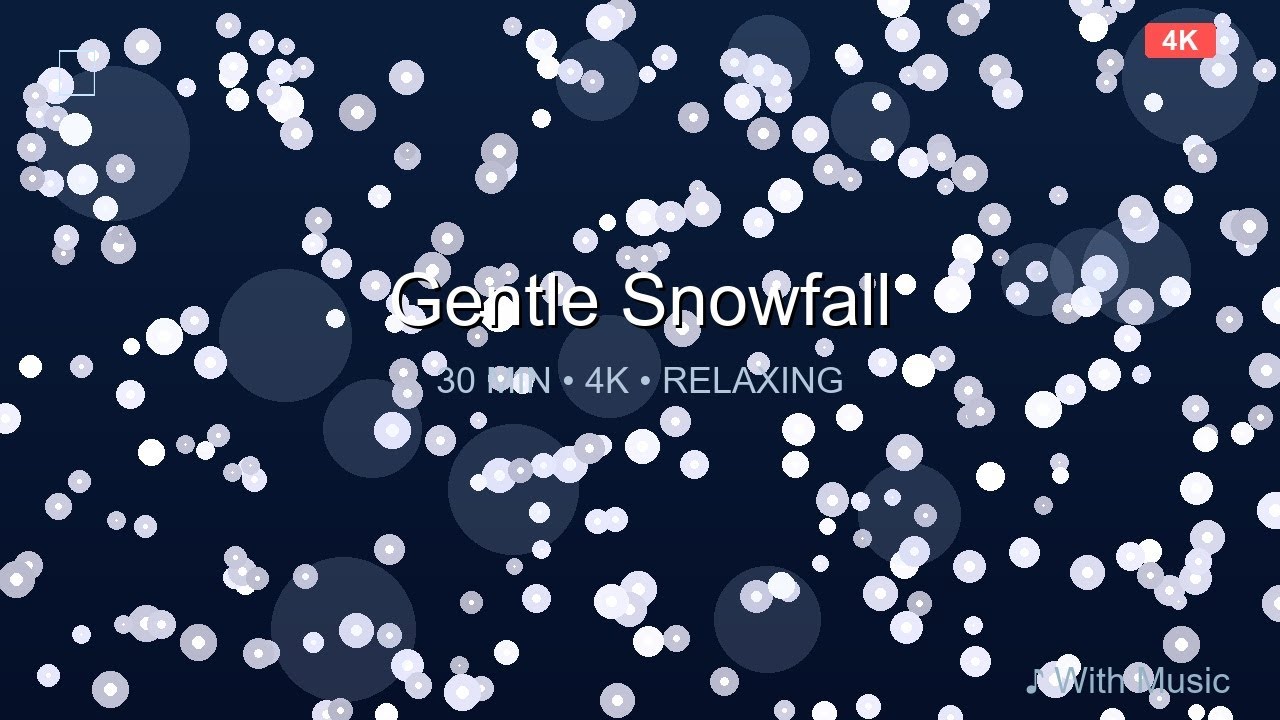 Gentle Snowfall Particles ❄️ 30 Minutes 4K Relaxing Ambient Video with Calming Music