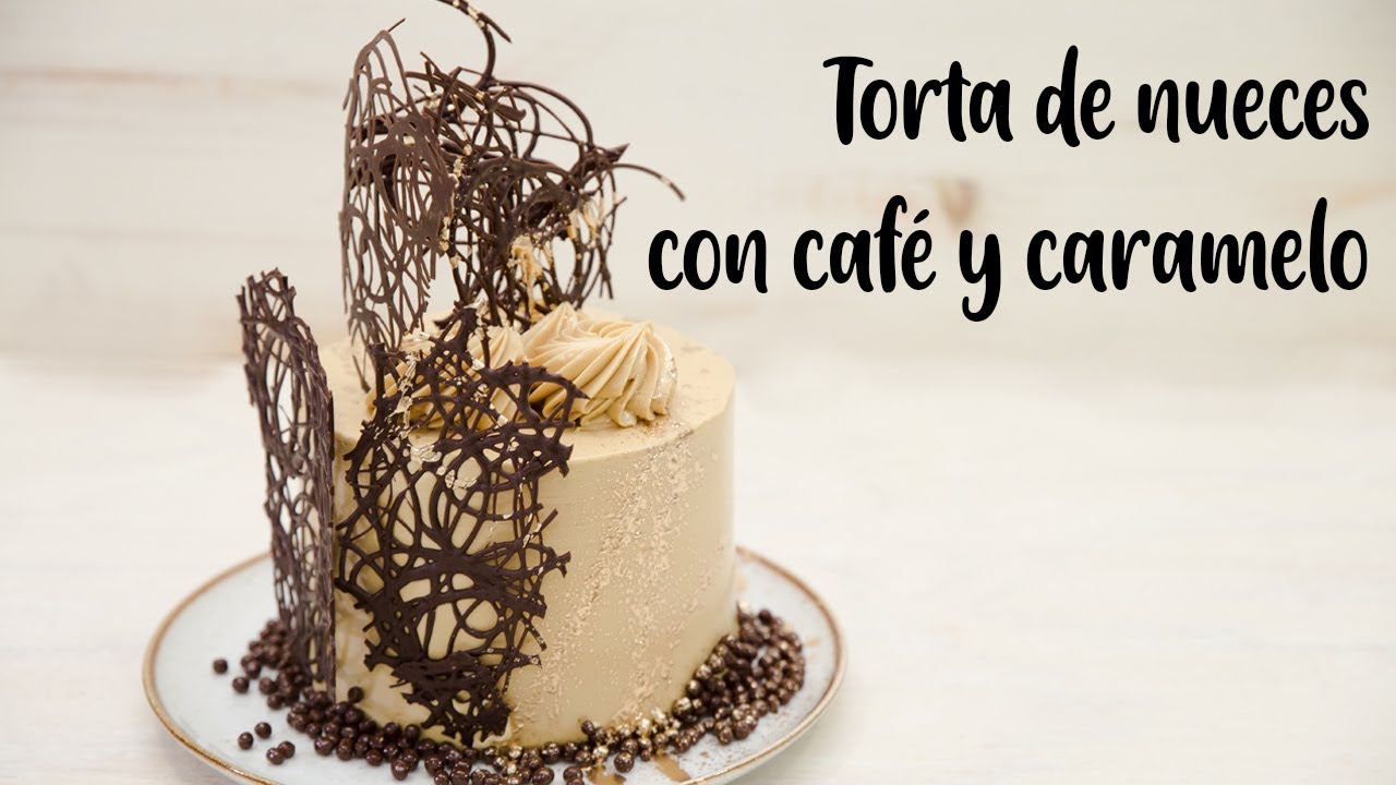 TORTA DE NUECES CON CAFÉ Y CARAMELO