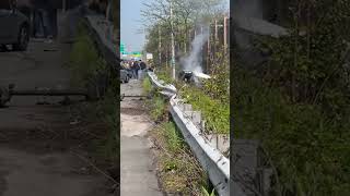 Retired SCPD Officer Rescues Driver From Burning SUV 🚨 #longisland #newsvideo