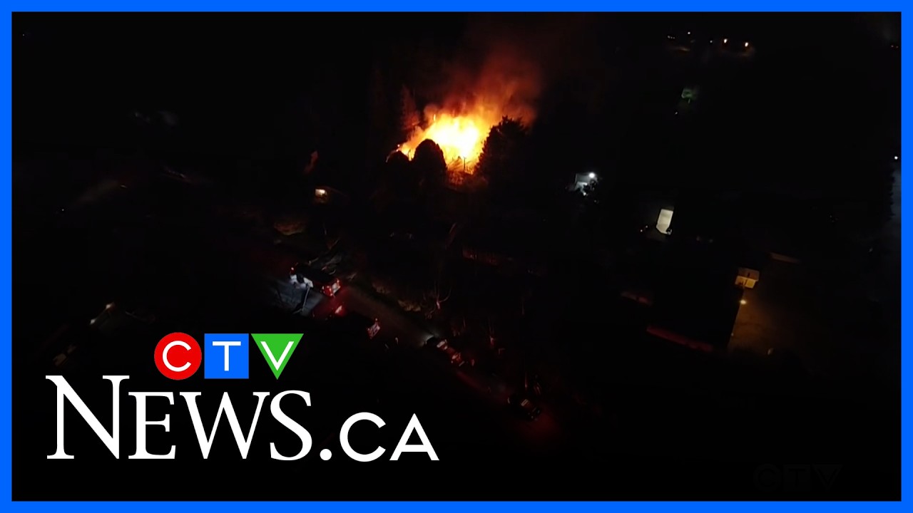 Garage a total loss after fire - YouTube