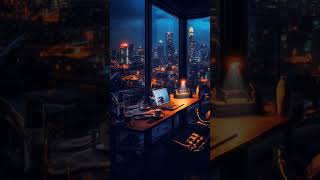 Relaxing Jazz Music at cozy night office room ambience #jazzlounge #chill #jazzcafeambience #music