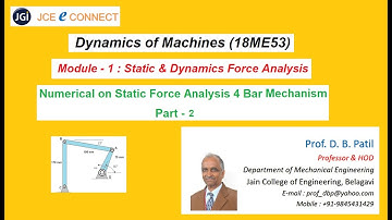 Numerical on Static Force Analysis 4 Bar Mechanism : Part -2