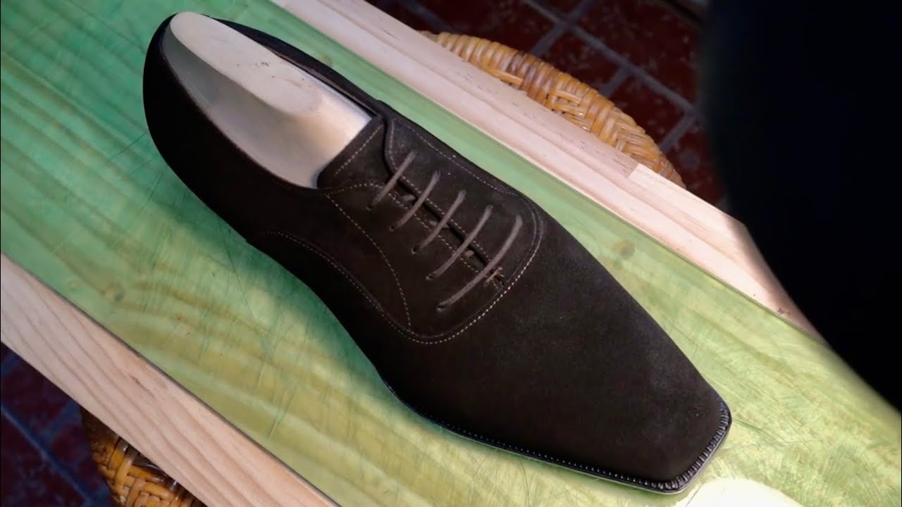 Making Process - Brown Suede Oxford プレーントゥオックスフォードの制作工程