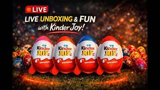 Kinder Joy Eggs Unboxing Party ASMR Funny satisfying live 😱🤭🥴 #asmr #satisfying #kinderjoy #candy