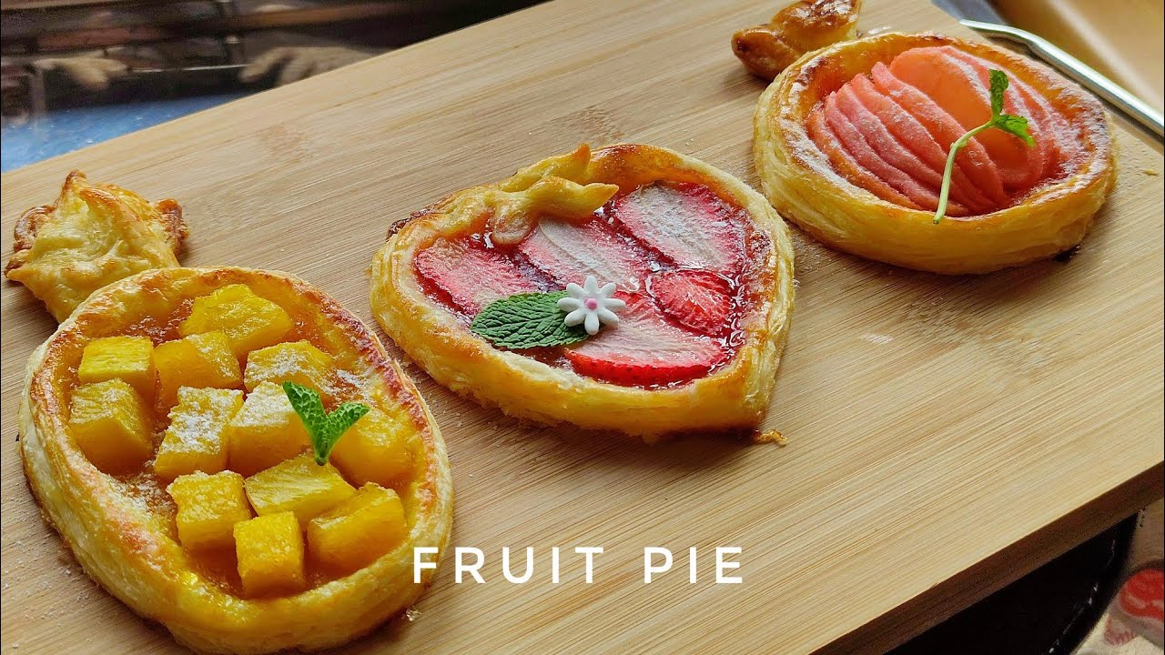 พายผลไม้ Fruit Pie สอนทำแป้งพายแบบง่ายที่สุดรีดแป้งพายเอง ทำพายสัปปะรด พายสตรอว์เบอร์รี่ พายแอปเปิ้ล