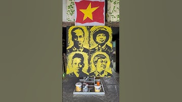 Vẽ tranh biểu diễn kỷ niệm 80 năm 2-9 | Nghệ sĩ Nguyễn Tiến #tranhcat #vetranh #bieudien