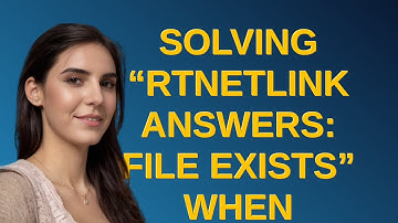 Raspberrypi: Solving “RTNETLINK answers: File exists” when running ifup