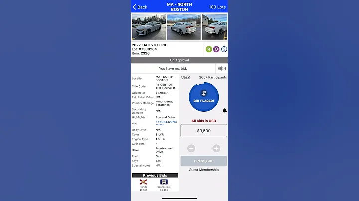 2022 Kia K5 Gt Line on Auction #KiaK5 #CopartAuction #CarAuction  #KiaCars #copartfinds #AuctionCars