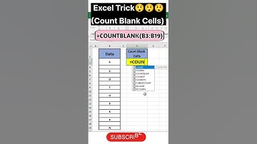 ExcelTrick😲#Count Blank Cells#excel#exceltips#exceltutorial#excelshorts#excelformula#excelhacks