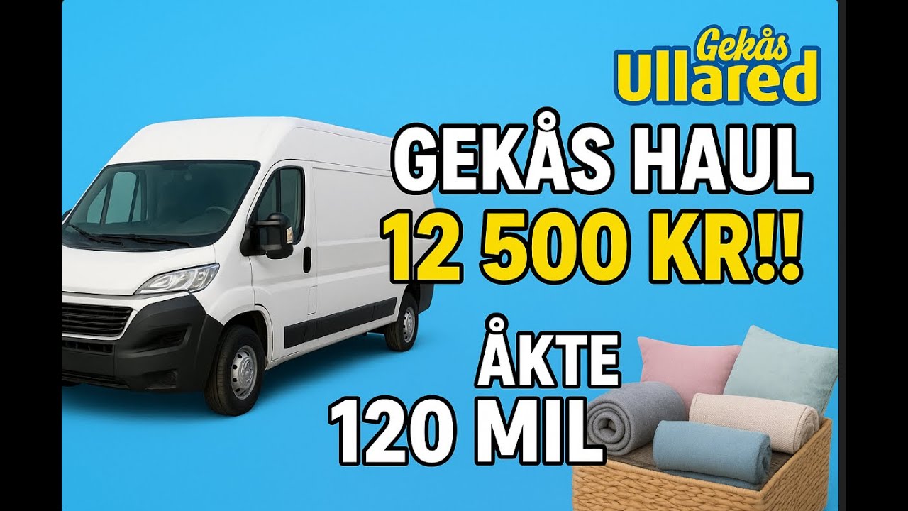 Hyrde minibuss, körde 120mil till Ullared Gekås - STOOR  haul med priser