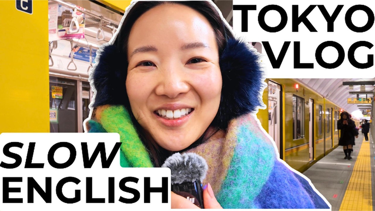 Tokyo Train Vlog 🇯🇵 | Slow English for Real Travel & Subway Vocabulary