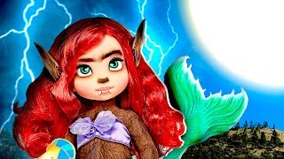 ¡La Sirenita Ariel se TRANSFORMA en HOMBRE LOBO! │ Noche de Halloween!