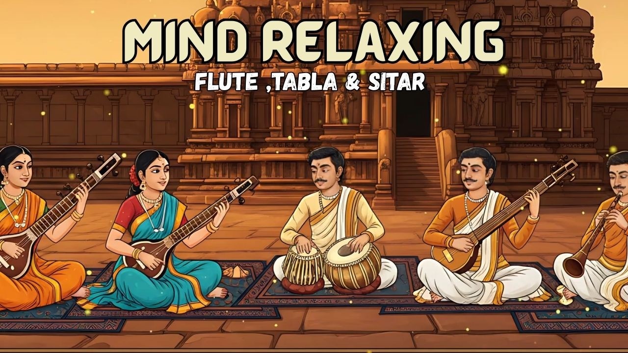 Mind Relaxing Flute Tabla and Sitar Compilation   Hindustani Instrumental Music , Vol - 59