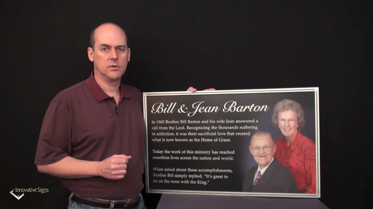 Innovative Signs Video - Why This Plaque Weighs 67% Less - Engraved Aluminum - Barton