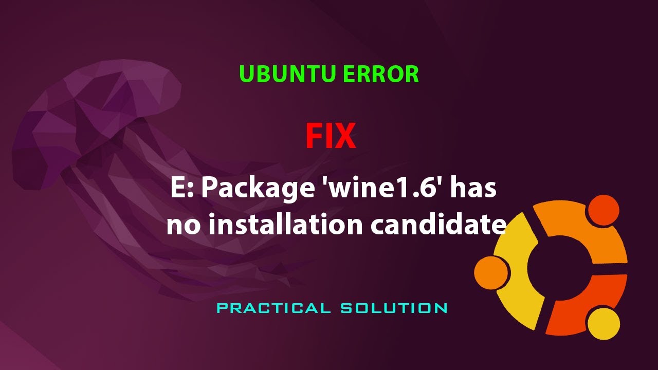 Ubuntu fix e package wine1 6 has no installation candidate youtube