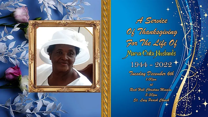 A Service Of Thanksgiving For The Life Of Marva On...