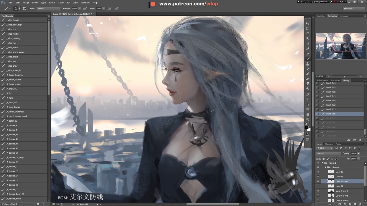 Photoshop Painting Process Hometown Dungeon Fighter Fanart Youtube