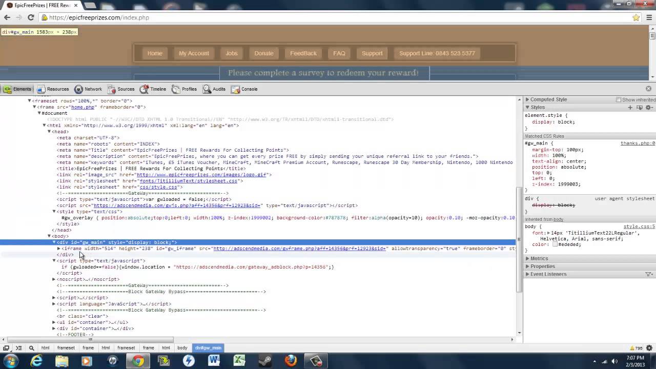 EpicFreePrizes SURVERY BYPASS *NEW* 2014