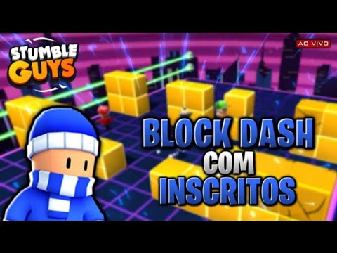 💚STUMBLE GUYS AO VIVO💚BLOCK DASH LENDÁRIO INFINITO-RAFIS TRAKER WHITE  BURLAS-MOD MENU 