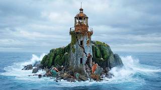 Faro Abandonado Transformado en una Villa de Ensueño frente al Mar | Renovación ASMR
