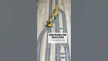 TrixBrix | Right Double Slip Switch R104 | Custom Made 100% Compatible with LEGO Train | TrixBrix.eu